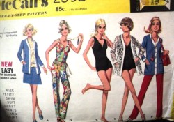 2392 1970 1 PC ZIP SWIMSUIT,,JACKET,SKIRT,PANTS PATTERN 10